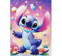 Disney Poster mural décoratif série dessin animé Stitch Impression sur papier couché 40 x 30 cm sans cadre