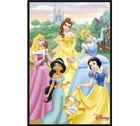 Disney - Poster - Princess + cadre interchangeable, Shinsuke® Maxi plastique noir, vitre acrylique