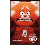 Disney - Poster - Turning Red - Growing Up + cadre interchangeable, Shinsuke® Maxi plastique noir, vitre acrylique