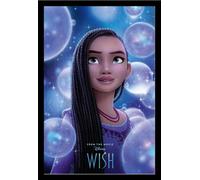 Disney - Poster - Wish - Héros + cadre interchangeable, Shinsuke® Maxi MDF noir, vitre acrylique