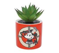 Disney Pot de fleurs Mickey Mouse avec fausse plante 11,7 cm - Pot de fleurs d'intérieur - Mini pot de fleurs avec cadeaux succulents artificiels - Ornements Mickey Mouse