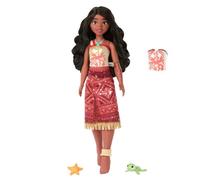 Disney Poupée Vaiana Nageuse Vaiana 2 avec 2 accessoires, corsage qui change de couleur et jambes mobiles, inspirée du film, JFF09