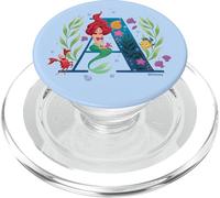 Disney Princess Alphabet Monogram Mermaid Letter A for Ariel PopSockets PopGrip pour MagSafe