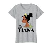 Disney Princess And The Frog His Tiana T-Shirt, Femme, Gris Chiné, XS