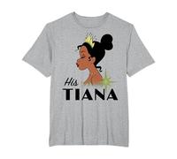 Disney Princess And The Frog His Tiana T-Shirt, Homme Grandes tailles, Gris Chiné, 5X Tall