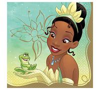 Disney Princess And The Frog Tiana Lot de 16 grandes serviettes de table « Once Upon A Time »
