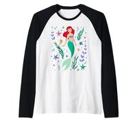 Disney Princess Ariel The Little Mermaid Collage Portrait Manche Raglan