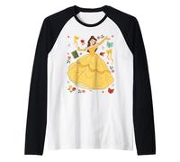 Disney Princess Belle Beauty and the Beast Collage Portrait Manche Raglan