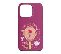 Disney Princess Belle Enchanted Rose in Mirror Pink Coquette Coque pour iPhone 13 Pro