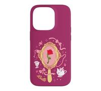 Disney Princess Belle Enchanted Rose in Mirror Pink Coquette Coque pour iPhone 14 Pro