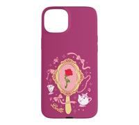 Disney Princess Belle Enchanted Rose in Mirror Pink Coquette Coque pour iPhone 15 Plus
