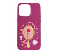 Disney Princess Belle Enchanted Rose in Mirror Pink Coquette Coque pour iPhone 15 Pro Max