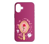 Disney Princess Belle Enchanted Rose in Mirror Pink Coquette Coque pour iPhone 16 Plus