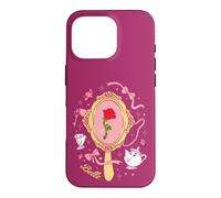 Disney Princess Belle Enchanted Rose in Mirror Pink Coquette Coque pour iPhone 16 Pro