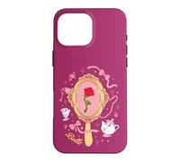 Disney Princess Belle Enchanted Rose in Mirror Pink Coquette Coque pour iPhone 16 Pro Max