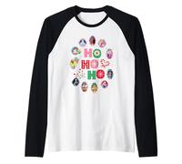 Disney Princess Christmas Ho Ho Ho Winter Holiday Portraits Manche Raglan