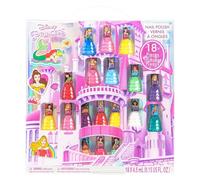 Disney Princess coffret de 18 vernis à ongles pour enfants, à base d'eau, décollables et à séchage rapide et, idéal pour les fêtes et les soirées pyjama à partir par Townley Girl