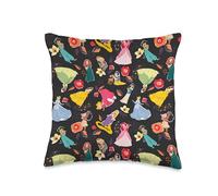 Disney Princess Colorful Blooms Throw Pillow, 16x16, Multicolor