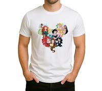 Disney Princess Cœur Design - Arielle Belle Cendrillon Raiponce T-shirt pour homme, Blanc., XXL