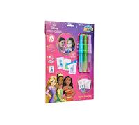 Disney Princess DP23363 Kit de peinture créatif pour enfants, avec 3 stylos pulvérisateurs et 3 pochoirs, amusement de bricolage à partir de 3 ans