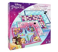 Disney Princess Games Compendium, Profitez de 4 Jeux de société, 9 Morris pour Hommes, Drafts, Ludo, Jeu d'échelles, Excellent Cadeau pour Les Enfants à partir de 5 Ans