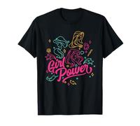 Disney Princess Girl Power Jasmine, Rapunzel, Ariel Line Art T-Shirt