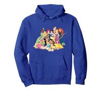 Disney Princess Group Photo Sweat à Capuche, Unisexe pour adultes, Bleu Royal, M