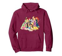 Disney Princess Group Photo Sweat à Capuche, Unisexe pour adultes, Marron, S