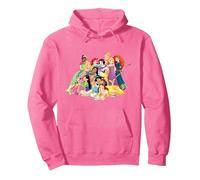 Disney Princess Group Photo Sweat à Capuche, Unisexe pour adultes, Rose vif, XXL
