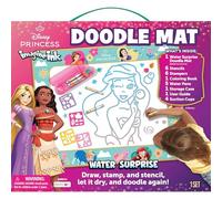 Disney Princess Imagine Tapis de gribouillage surprise à l'eau, sans désordre, réutilisable, stylos à eau, pochoirs, timbres, livre de coloriage pour enfants à partir de 3 ans
