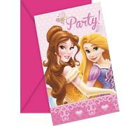 Disney Princess - Invitations, fête pack de 6 - carton SG31162 (taille unique) (Coloré)
