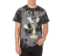 Disney Princess It's Lit Young Men's Short Sleeve Tee Shirt, Black/Charcoal, Small