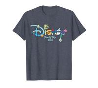 Disney Princess Letters Logo Family Trip Matching 2026 T-Shirt, Homme, Bleu Chiné, 6XL