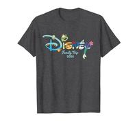 Disney Princess Letters Logo Family Trip Matching 2026 T-Shirt, Homme, Chiné Foncé, 6XL