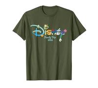 Disney Princess Letters Logo Family Trip Matching 2026 T-Shirt, Homme, Olive, S