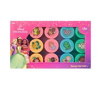Disney Princess Lot de 15 tampons pour enfants avec Raiponce, Vaiana et Tiana | Kit de bricolage pour fille à partir de 3 ans | Jouet créatif pour anniversaire d'enfant & petit cadeau | Certifié FSC