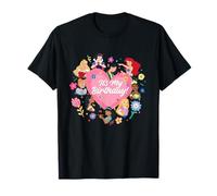 Disney Princess Pink Heart and Flowers It's My Birthday T-Shirt
