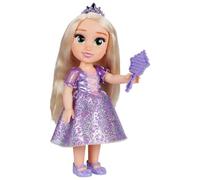 Disney Princess Poupée mannequin Raiponce, 14" - poupée de 35 cm avec yeux " Royal Reflection " ; comprend une robe amovible imprimée en holofoil platine scintillant, des chaussures, un diadème et une