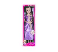 Disney Princess Poupée Raiponce Playdate de Jakks Pacific, 80 cm de haut et mobile, poupée articulée de ma taille en robe violette, livrée avec une brosse pour peigner ses longs cheveux dorés