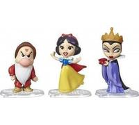 Disney Princess Poupées Comics Blanche-Neige Moments de l histoire du Chiffre 1 avec la méchante Reine et grincheuse 3 Figurines de Collection et Bande dessinée
