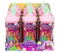 Mattel Mini-poupées Princesses Disney Royauté Color Reveal HRN63, 6 surprises, bague parfumée