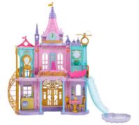 Mattel Disney Princesses Château Magique Adventures, 3 Niveaux Avec 10 Zones De Jeu, 25 Accessoires Pour Poupées Inclus, Avec Lumières Et Sons, Un Toboggan et Piscine, dès 3 ans et Plus, HLW29
