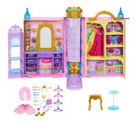 Disney Princess Castle Shaped Portable Wardrobe Play Set Doll Rose