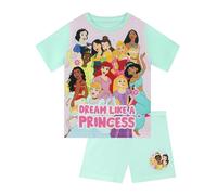 Disney Princess Pyjamas Filles, Pyjama Fille Princesse, Pyjama Enfant Ete, Vert 4-5 Ans