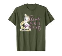 Disney Princess Raiponce Paint Your Story T-Shirt, Homme, Olive, L