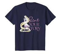 Disney Princess Rapunzel Paint Your Story T-Shirt, Enfant, Bleu Marine, 3 ans