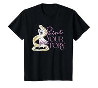 Disney Princess Rapunzel Paint Your Story T-Shirt, Enfant, Noir, 3 ans