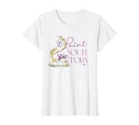 Disney Princess Rapunzel Paint Your Story T-Shirt, Femme, Blanc, XL