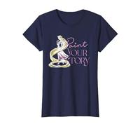 Disney Princess Rapunzel Paint Your Story T-Shirt, Femme, Bleu Marine, S