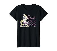Disney Princess Rapunzel Paint Your Story T-Shirt, Femme, Noir, XXL